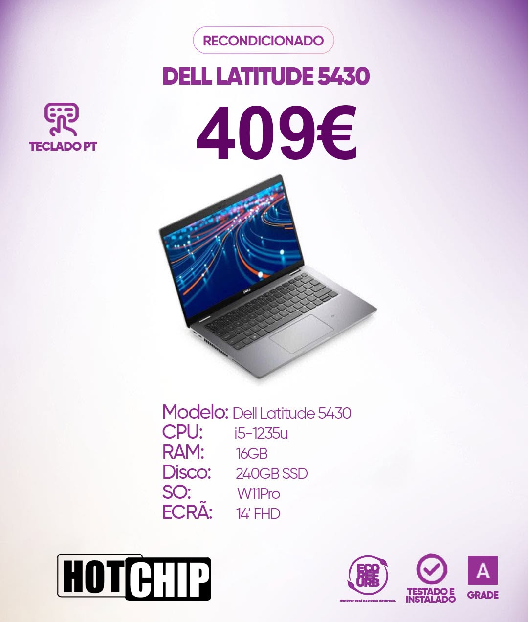 Tecnologia pronta para trabalhar.